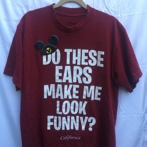 Mickey Mouse Disney Mens T Shirt Size L Red Tee